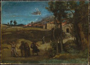 Die Zerstörung von Sodom von Jean Baptiste Camille Corot